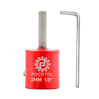 Focstol Diamant Glasschleifer-Bits 3mm - Ideal für Glas, Fliesen, Stein und Jade