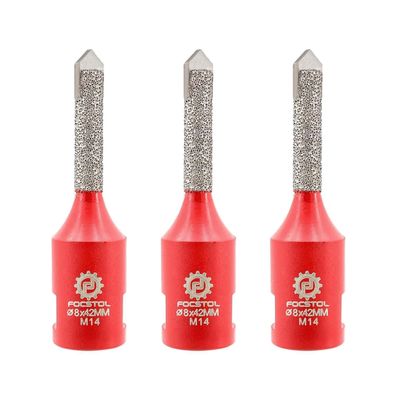 Focstol Diamant Mörtel Hakenbohrer 3 Stück 8mm x 42mm für Mörtelentfernung und