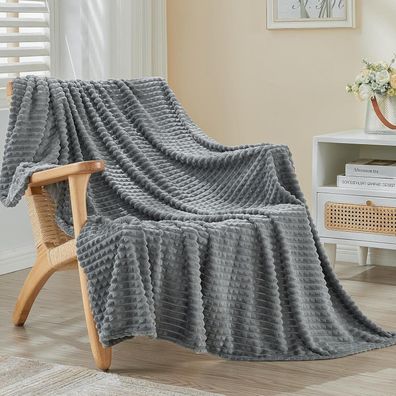 EMME Kuscheldecke 200x230cm - Flauschig, warm und mit 3D-Touch für Ihr Sofa