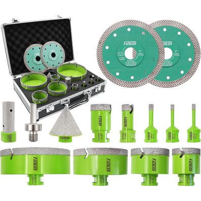 Fachlich Diamant Fliesenbohrer Set 6-125mm M14 Lochsäge für Fliesen, Porzellan