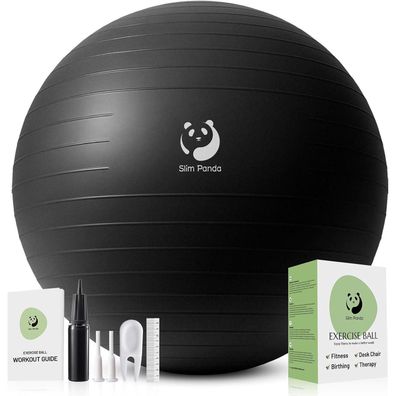 Slim Panda Gymnastikball 75CM - Explosionsgeschützt, mit Pumpe, für Fitness