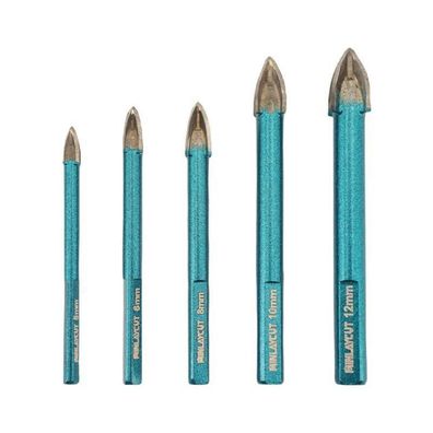 Minlaycut 5er Set Hartmetall-Bohrer für Holz, Kunststoff, Mauerwerk, Fliesen