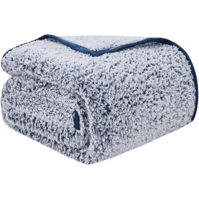 EMME Sherpa Kuscheldecke, 152x203cm, Dick und Elegant, Extra Weich, Wendbar
