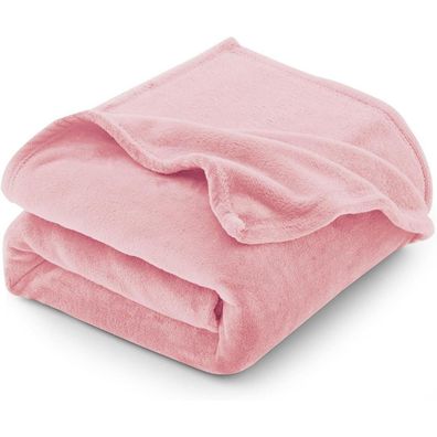 CozyLux Kuscheldecke 130x150 cm Rosa - Flauschig, Weich und Warm für Sofa und