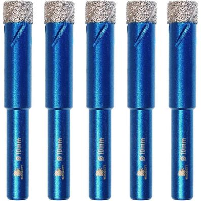 Brschnitt Diamant Trockenbohrer 10mm - 5er Set Lochsäge für Fliesen, Granit