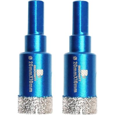 Brschnitt Diamant Kernbohrer Set 2 Stück 20 mm für Fliesen, Keramik, Stein