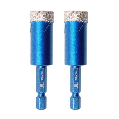Brschnitt Diamantbohrer Set 2x 16mm Sechskant-Schaft für harte Materialien