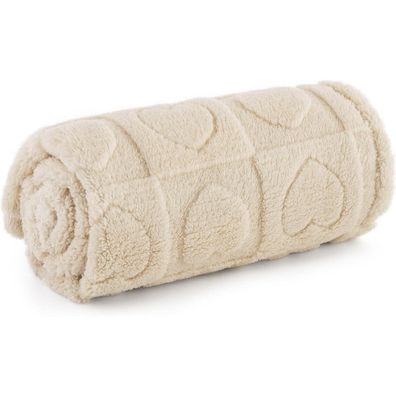 Bedsure Waschbare Hundedecke aus Coral Fleece, 80x60 cm, Flauschig & Weich, für