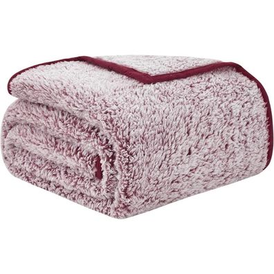 EMME Sherpa Kuscheldecke 230x270 cm - Flauschig, Warm & Wendbar für Couch und