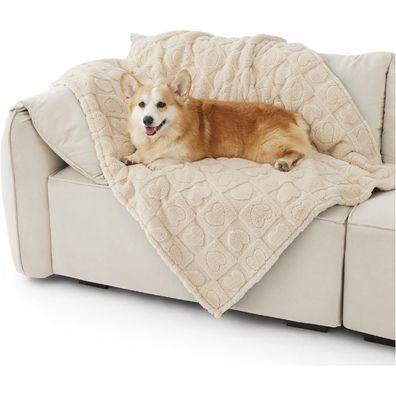 Bedsure Waschbare Hundedecke L (120x100cm) aus Coral Fleece, Flauschig & Weich