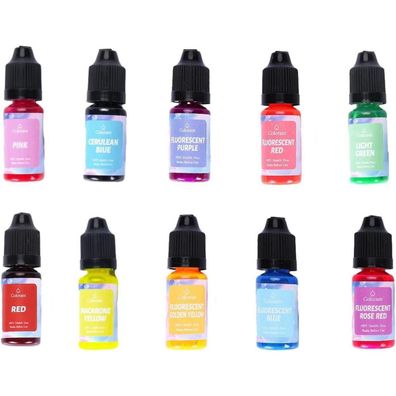 ALLAVA 10 Farben Kerzenfarben Flüssig Hochkonzentriert für DIY