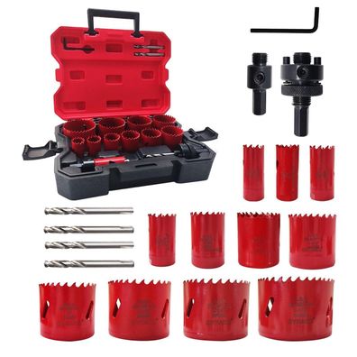GVHAKG 16-tlg M42 Bi-Metall Lochsägen-Set, 11 Größen Ø19-64mm mit 4 Bohrern