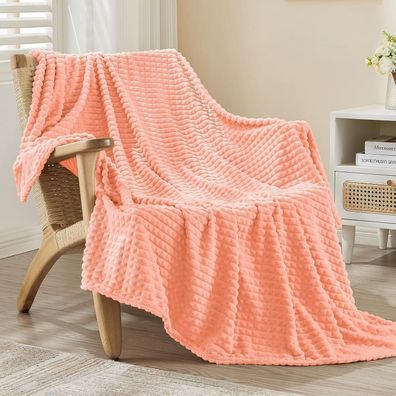 EMME Kuscheldecke Flauschige 3D-Touch Fleecedecke, Weiche Warme Wolldecke