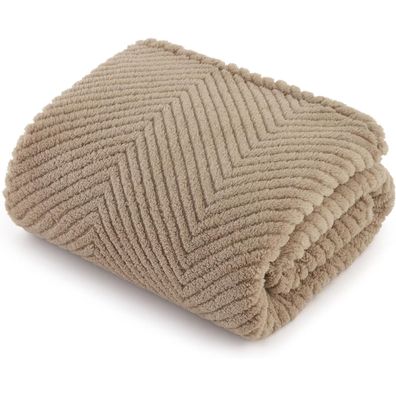 Bedsure Waschbare Hundedecke aus Coral Fleece, 203x152 cm, Braun - Flauschig