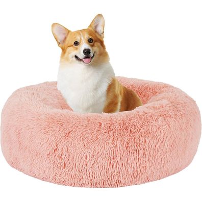 HMTOPE Orthopädisches Hundebett rund, Kuscheliges Hundekissen/Sofa, Katzenbett