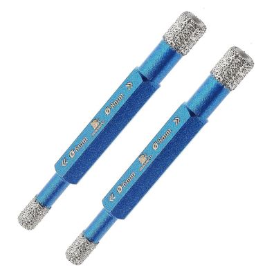 Brschnitt Diamant-Fliesenbohrer Set (2 Stück, 6/8 mm) - Doppelend-Lochsäge für