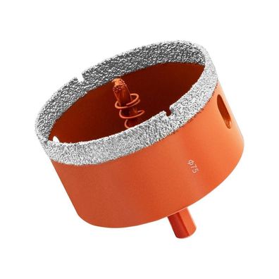 Meccion Diamant Lochsäge 75mm mit Zentrierbohrer für Porzellan, Keramik, Glas