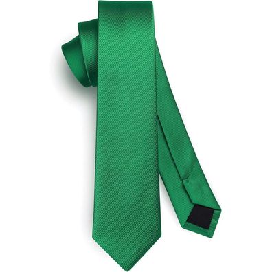 Hisdern Herren Schmale Krawatte 6cm Einfarbig Seide Klassisch Formell Elegant