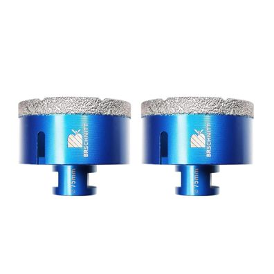 Brschnitt Diamant Fliesenbohrer 75mm M14 (2 Stück) - Lochsäge für Fliesen