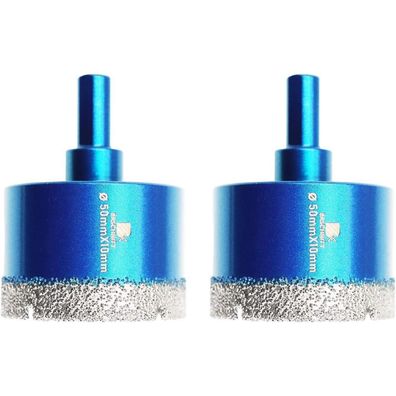 Brschnitt Diamant Trockenbohrer 50mm (2 Stück) - Lochsäge für harte Fliesen