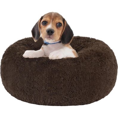HMTOPE Orthopädisches Hundebett rund, Donut Hundekissen/Katzenbett, waschbar