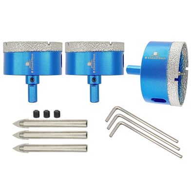 Brschnitt Diamant Fliesenbohrer Lochsäge 65mm (3 Stück) mit Zentrierbohrer und