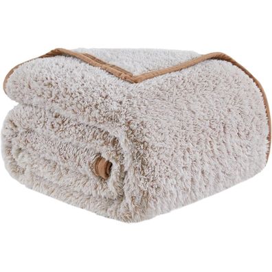 EMME Kuscheldecke Sherpa Decke Flauschig, 152x203cm, Dicke und Elegant