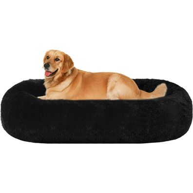 HMTOPE Orthopädisches Hundebett rund, Donut Kuscheliges Hundekissen, 100 cm Ø