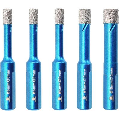Brschnitt Diamant Trockenbohrer Set 5 Stück 6-10mm - Lochsäge für Fliesen
