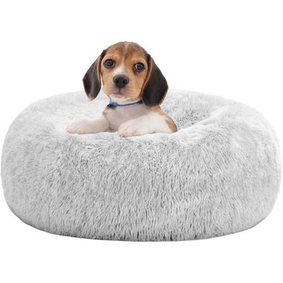 HMTOPE Orthopädisches Hundebett rund, Donut Kuscheliges Hundekissen/Sofa