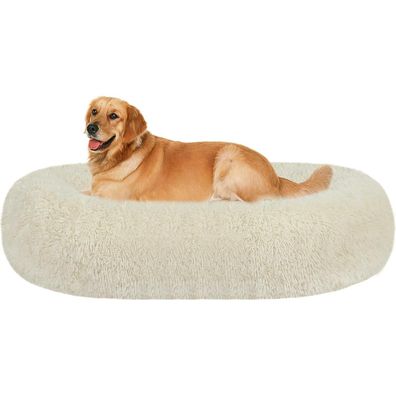 HMTOPE Orthopädisches Hundebett rund, Donut-Form, Kuschelig, Waschbar, 100 cm