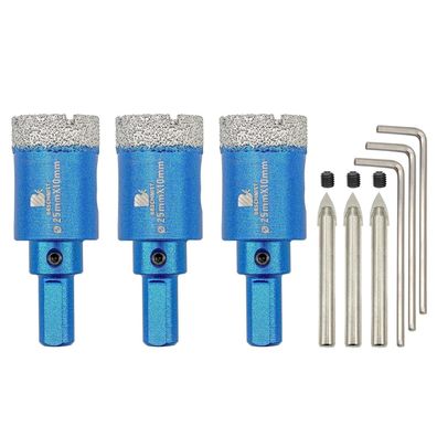 Brschnitt Diamant Fliesenbohrer Set, 3x 25MM Lochsäge mit Zentrierbohrer