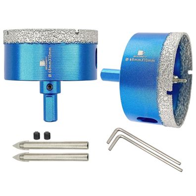 Brschnitt Diamant Fliesenbohrer 68mm (2 Stk.) mit Zentrierbohrer, für harte