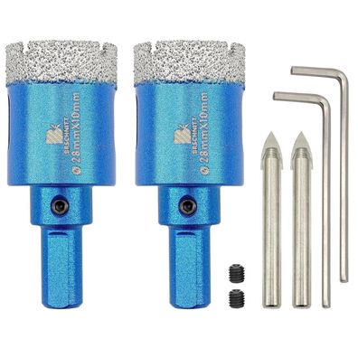 Brschnitt Diamant Fliesenbohrer mit Zentrierbohrer, 2 Stück 32mm Lochsäge für