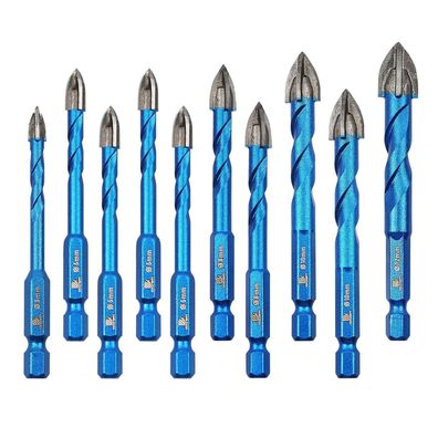 Brschnitt 10-teiliges Fliesenbohrer Set (5-12mm) für Keramik, Marmor, Glas