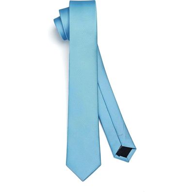 Hisdern Herren Schmale Krawatte 6cm Einfarbig Seide Klassisch Formell Elegant