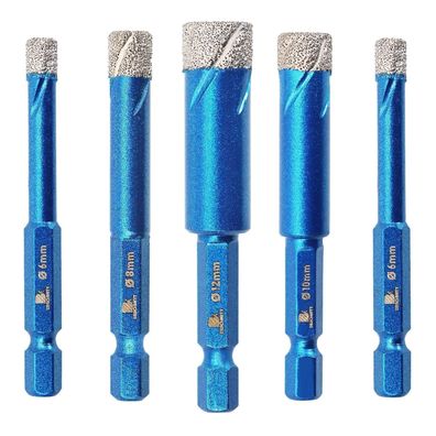 Brschnitt Diamantbohrer Set 5tlg. 6-12mm Sechskant-Schaft für Fliesen, Keramik