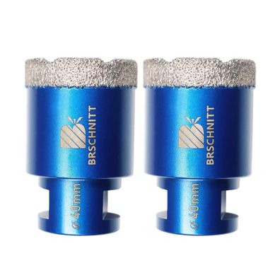 Brschnitt Diamant Fliesenbohrer 40mm (2 Stück) M14 Lochsäge für Winkelschleifer