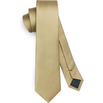 Hisdern Herren Krawatte Schmale Einfarbig Seide Klassische Formelle Elegante