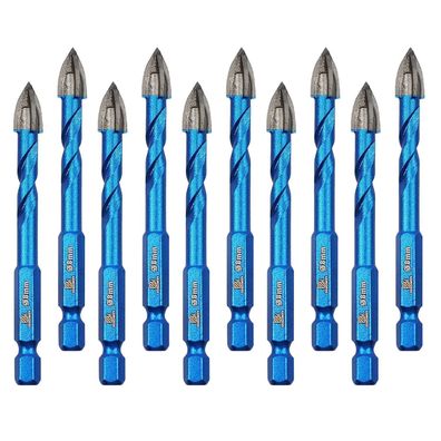 Brschnitt 10tlg. Fliesenbohrer Set 8mm Hartmetallbohrer für Keramik, Stein