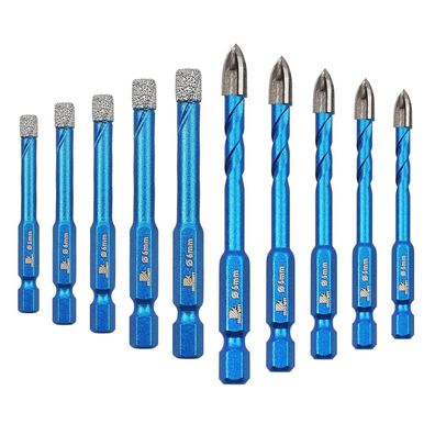 Brschnitt Diamantbohrer 6mm Sechskant-Schaft Lochsäge Bohrer Set (10 Stück)