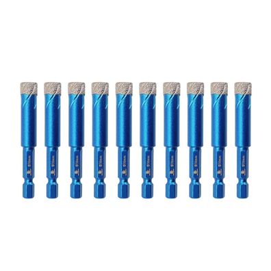 Brschnitt Diamantbohrer Set 10mm, 10 Stück Sechskant-Schaft Fliesenbohrer für