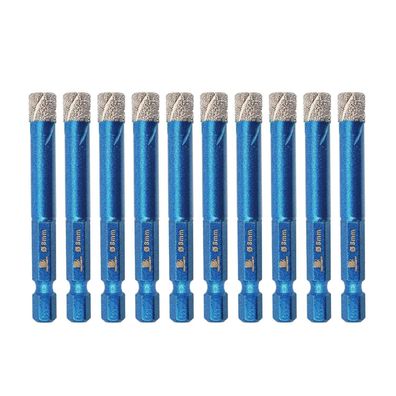Brschnitt Diamantbohrer Set 10x 8mm Sechskant-Schaft für Fliesen, Keramik