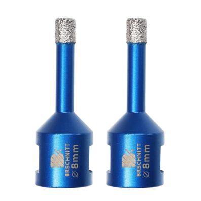 Brschnitt Diamant Fliesenbohrer 8mm M14 (2 Stk.) für Winkelschleifer