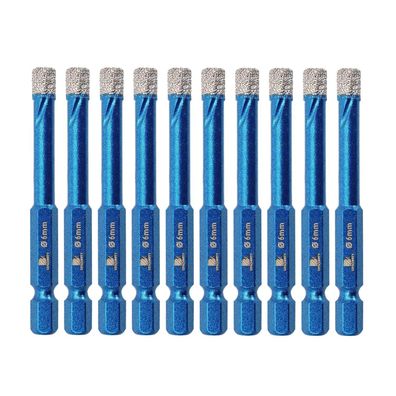 Brschnitt Diamantbohrer Set 10x 6mm Sechskant-Schaft für Fliesen, Keramik