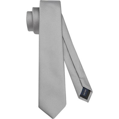 Hisdern Schmale Seidenkrawatte für Herren, klassisch, formell, 6cm, Grau
