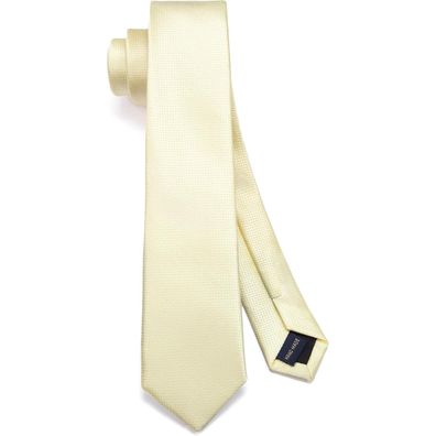 Hisdern Schmale Krawatte für Herren, klassische formelle Seidenkrawatte, 6cm