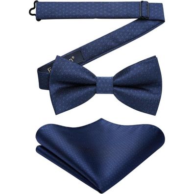 Enlision Herren Fliege mit Einstecktuch Set - Vorgebundene Schleife für Anzug