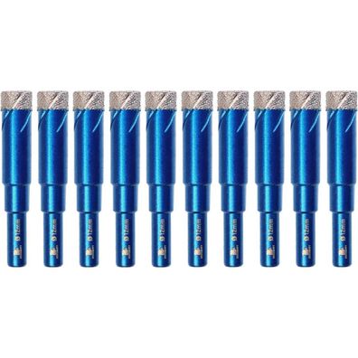 Brschnitt Diamant Trockenbohrer 12mm, 10er Set Lochsäge für Fliesen, Granit