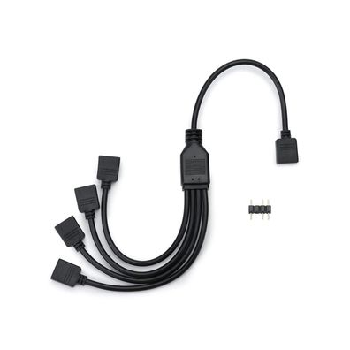 QWORK ARGB Splitterkabel 5V 3-polig, 1 Buchse auf 4 Stecker, 30cm